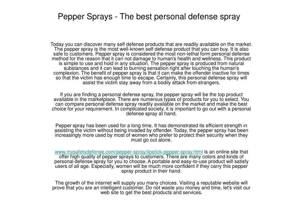 pepper sprays the best personal defense spray