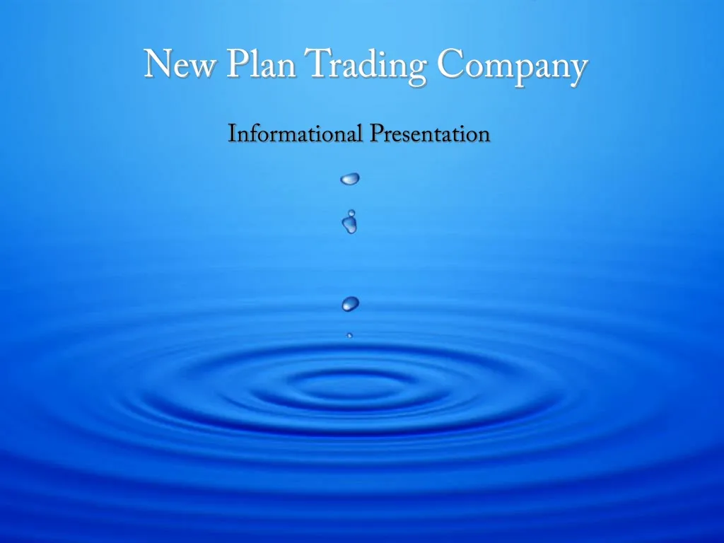 new plan trading company