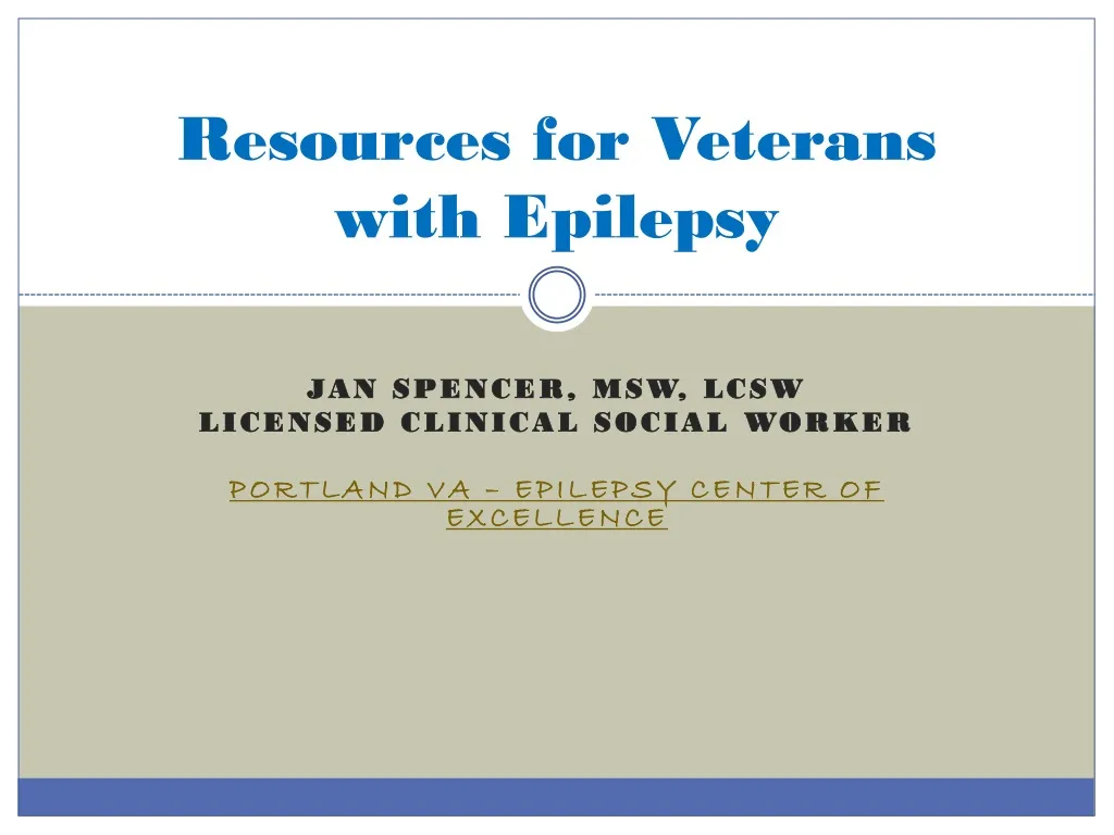 resources for veterans with epilepsy