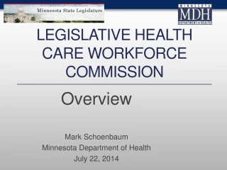 Legislative Health Care Workforce Commission - slide 1