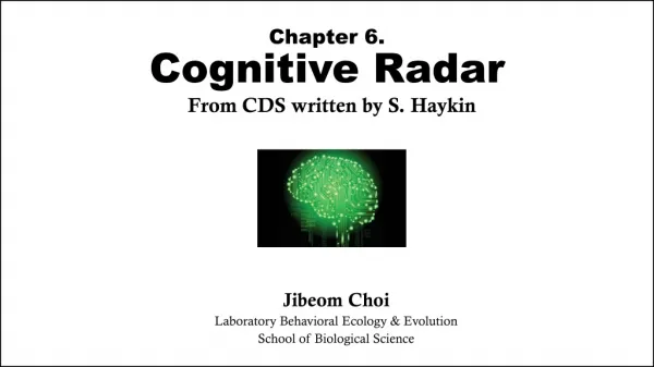 Chapter 6. Cognitive Radar