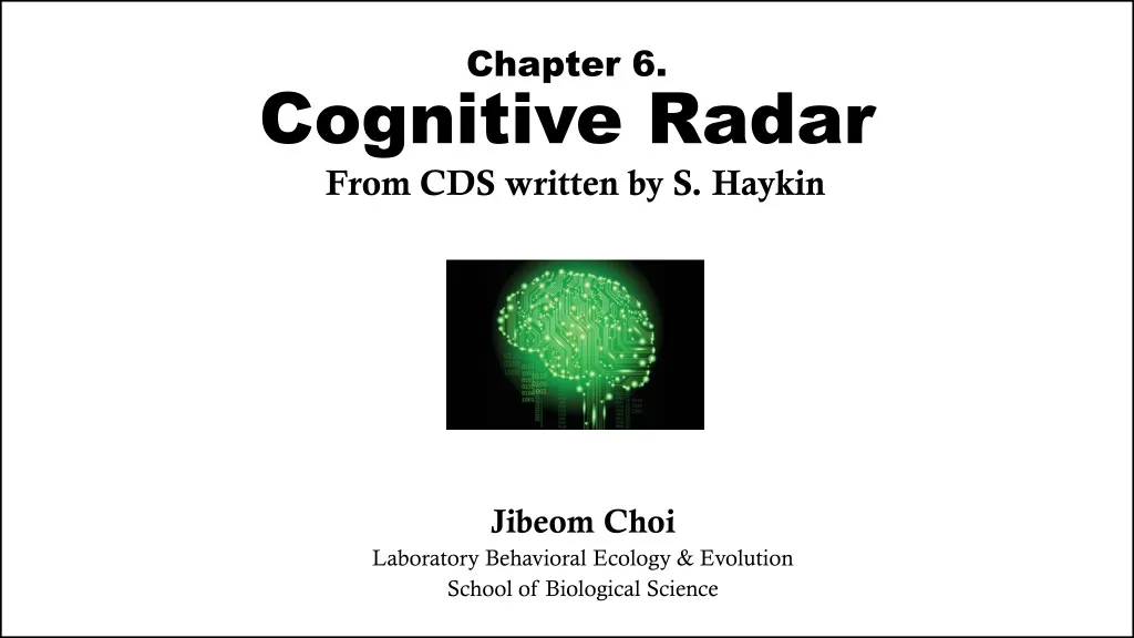 chapter 6 cognitive radar