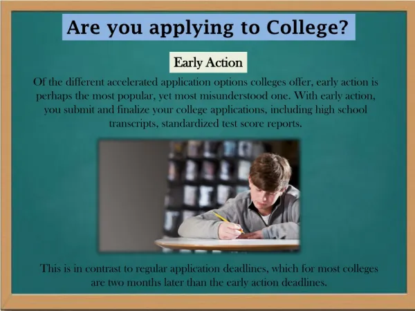 Are you applying to College?