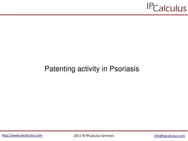 ipcalculus - psoriasis patenting activity