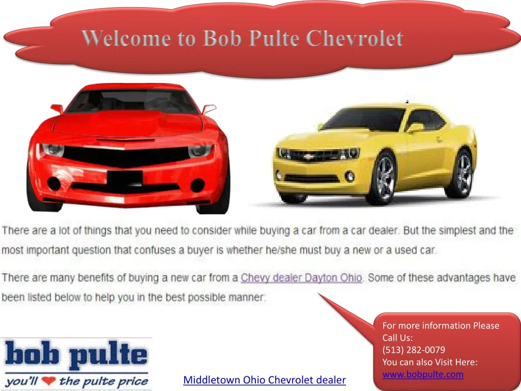 welcome to bob pulte chevrolet