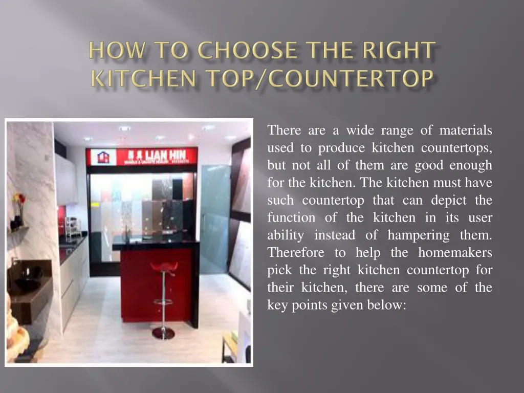 how to choose the right kitchen top countertop
