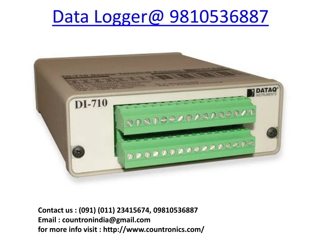 data logger@ 9810536887