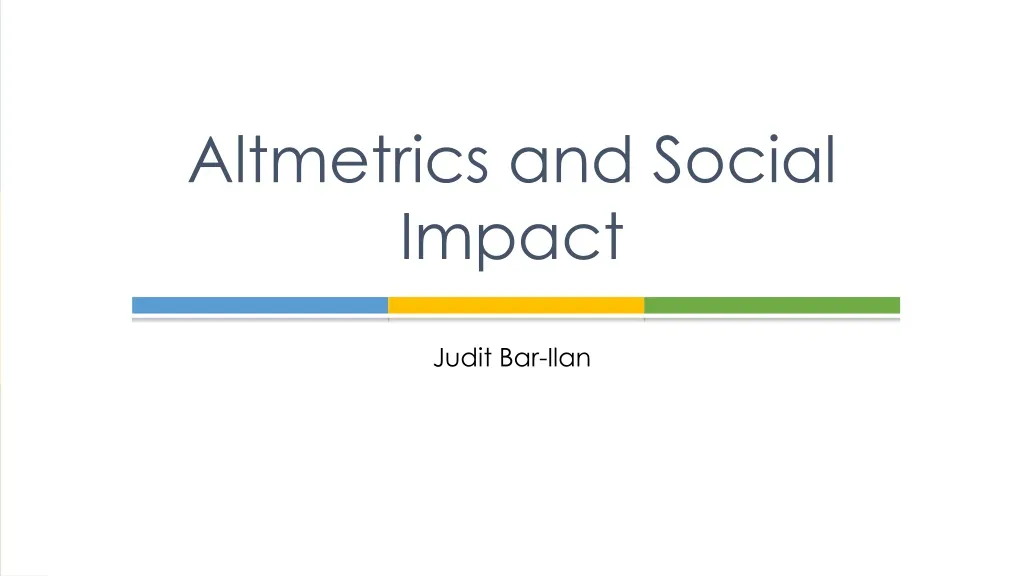 altmetrics and social impact