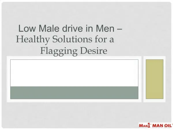 Low Male drive in Men – Healthy Solutions