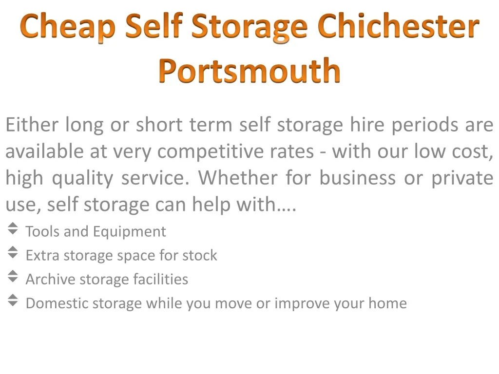 cheap self storage chichester portsmouth