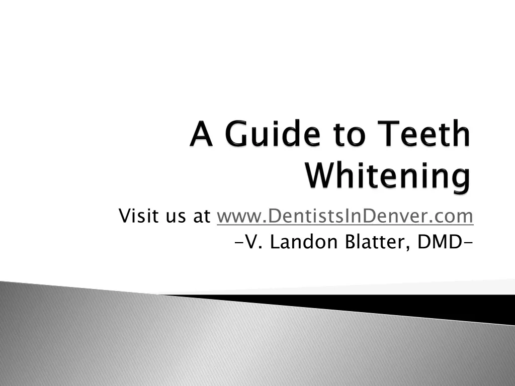 a guide to teeth whitening