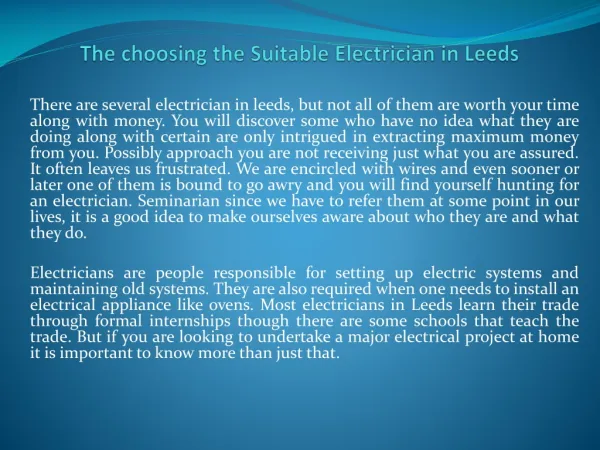 electrician leeds