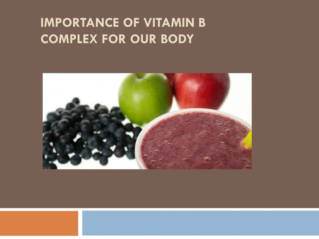 importance of vitamin b complex for our body