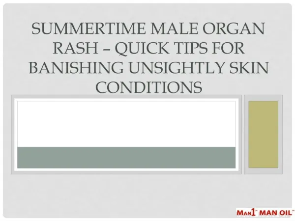 Summertime Male Organ Rash