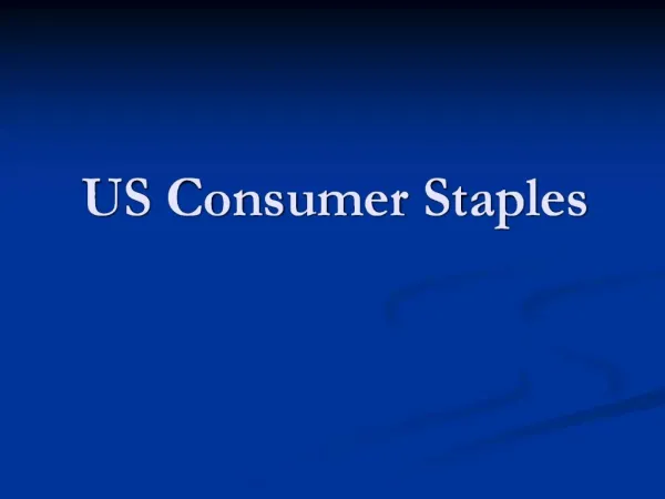 US Consumer Staples