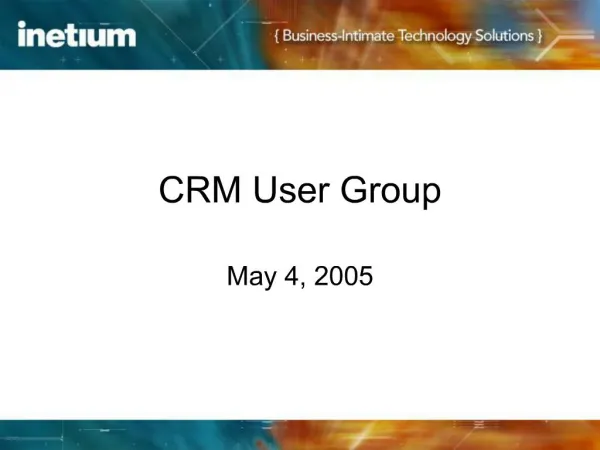 CRM User Group