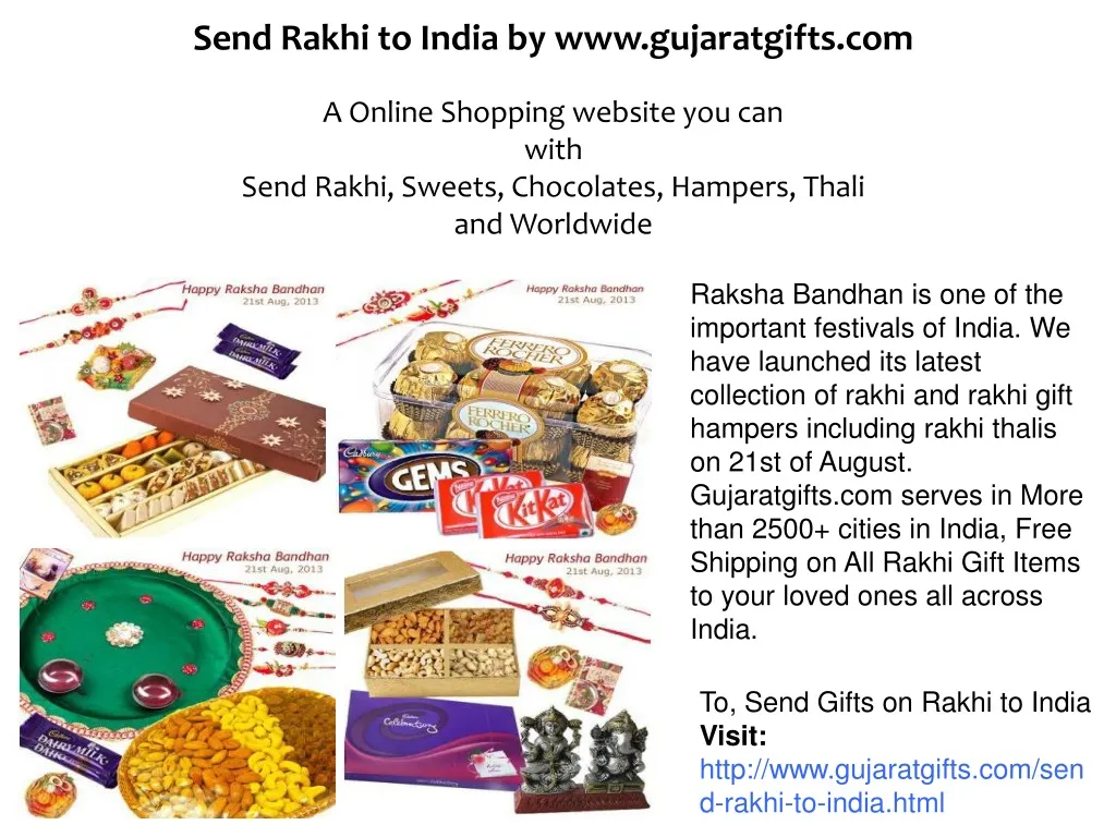 send rakhi to india by www gujaratgifts