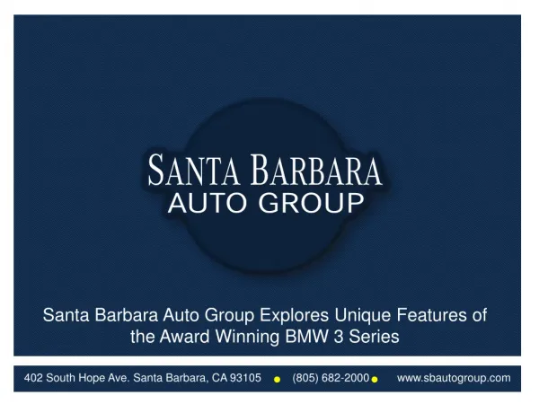 Santa Barbara Auto Group Explores Unique Features of the Awa