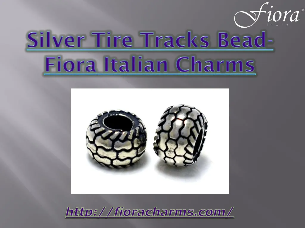 silver tire tracks bead fiora italian charms