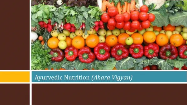 Ayurveda Nutrition