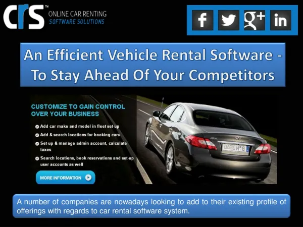 An Efficient Vehicle Rental Software - To Stay Ahead Of Your