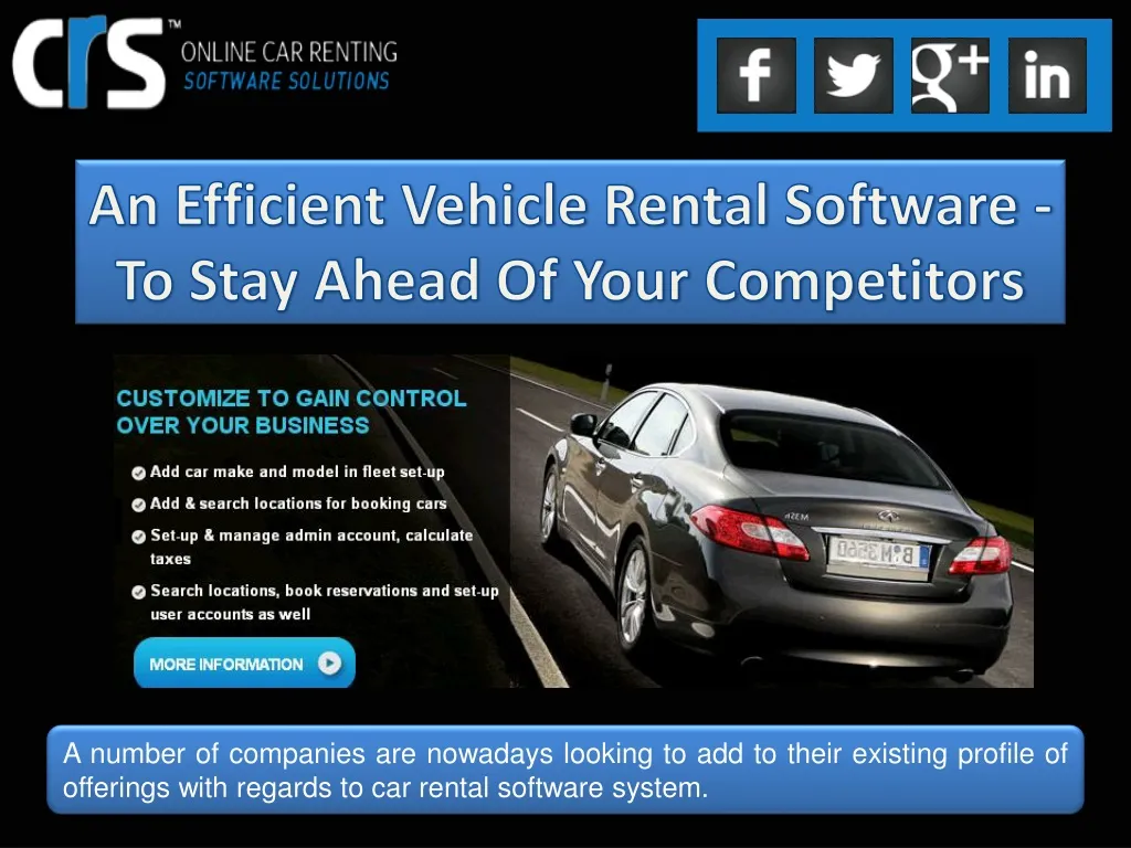 an efficient vehicle rental software to stay