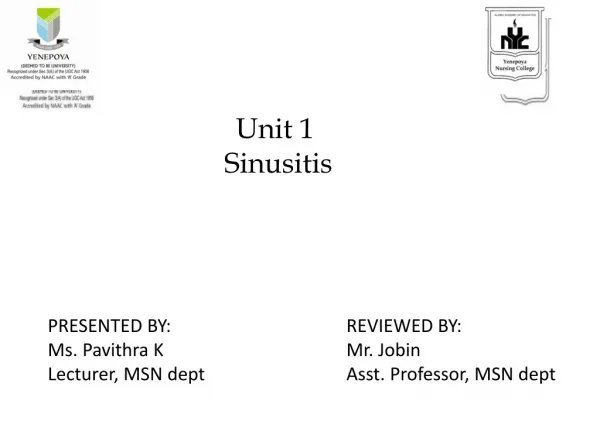 Unit 1 Sinusitis