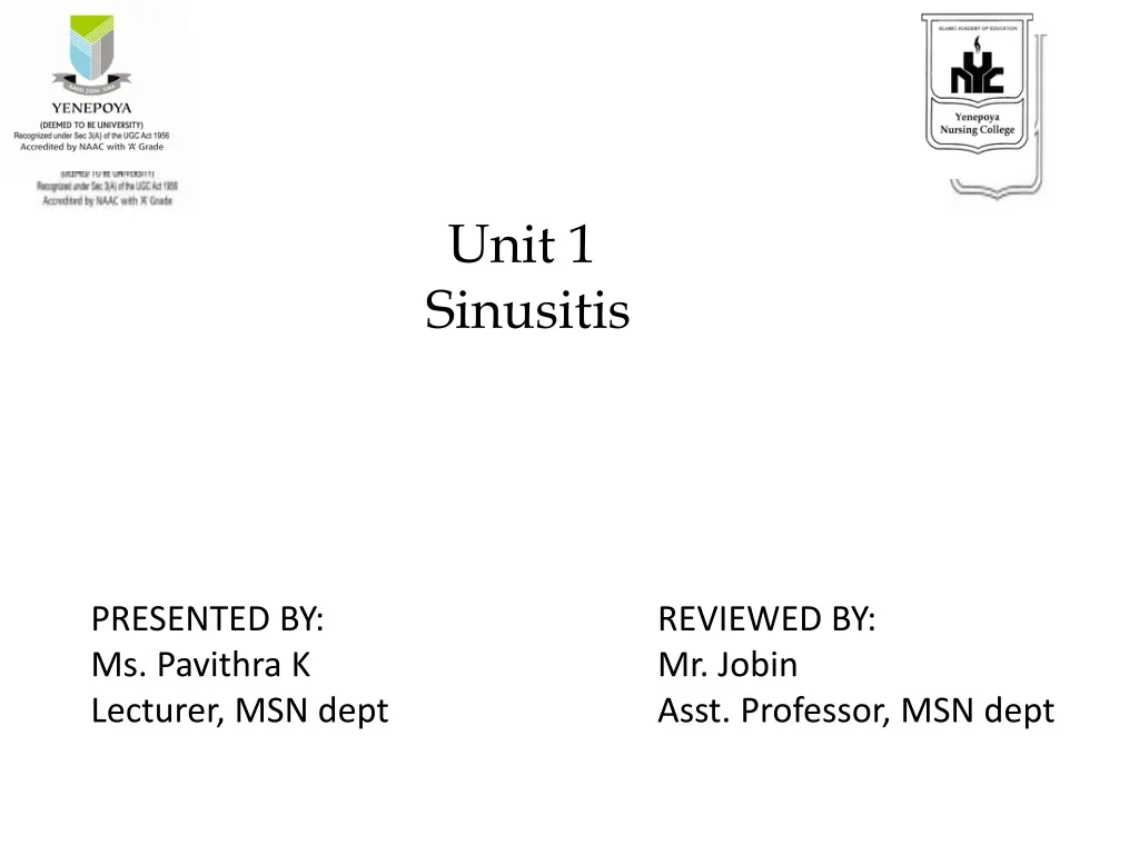 unit 1 sinusitis