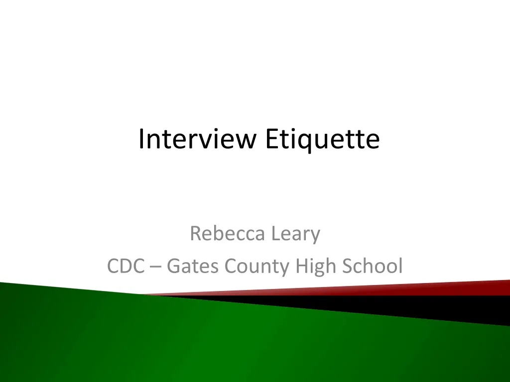 interview etiquette