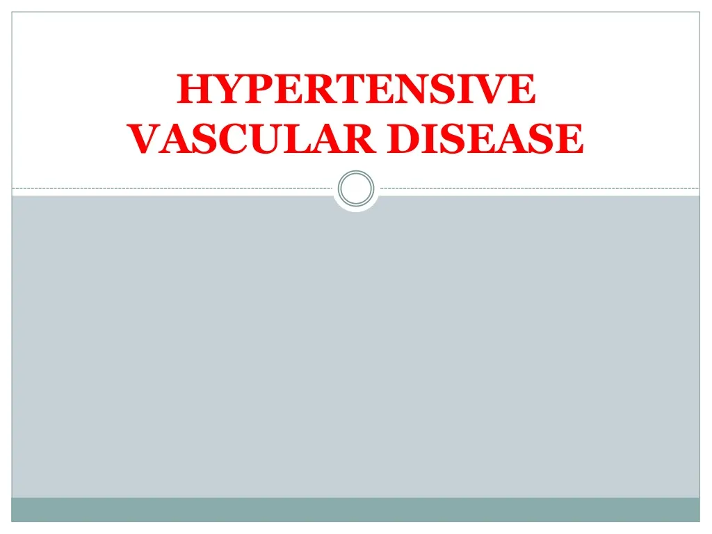 hypertensive vascular disease