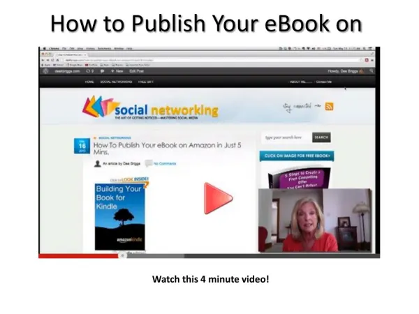 How to publish your ebook on amazon in 5 mins