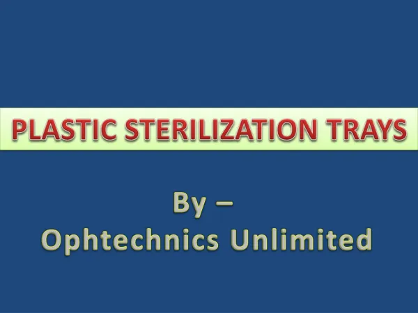 PLASTIC STERILIZATION TRAYS