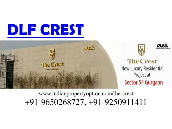 DLF Crest Sector 54 Gurgaon Call 9650268727