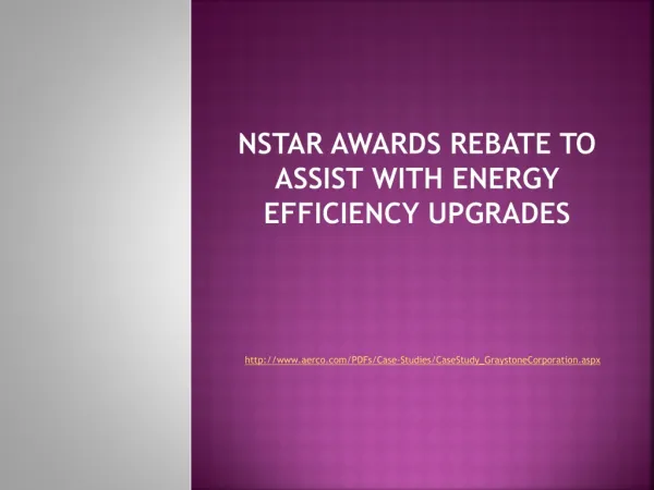NStar awards rebate to assist with energy efficiency upgrade