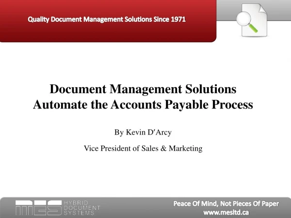 document management solutions automate the accounts payable