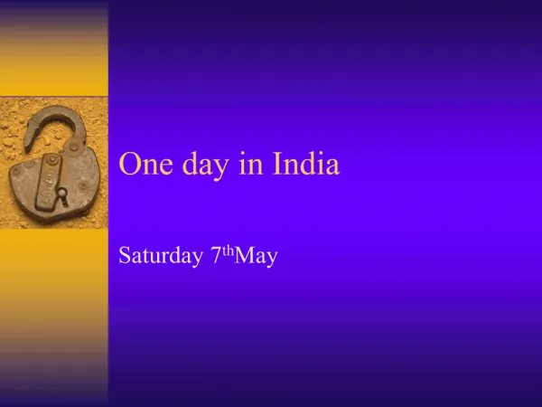 One day in India
