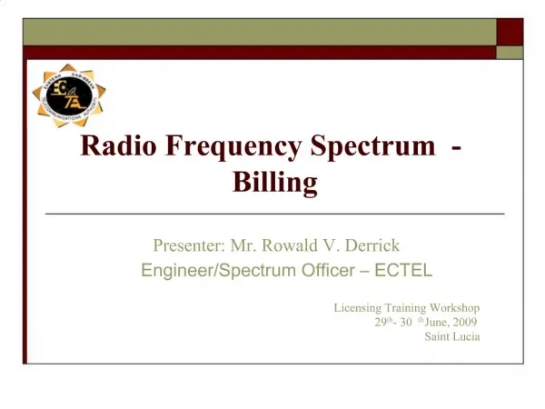 Radio Frequency Spectrum -Billing