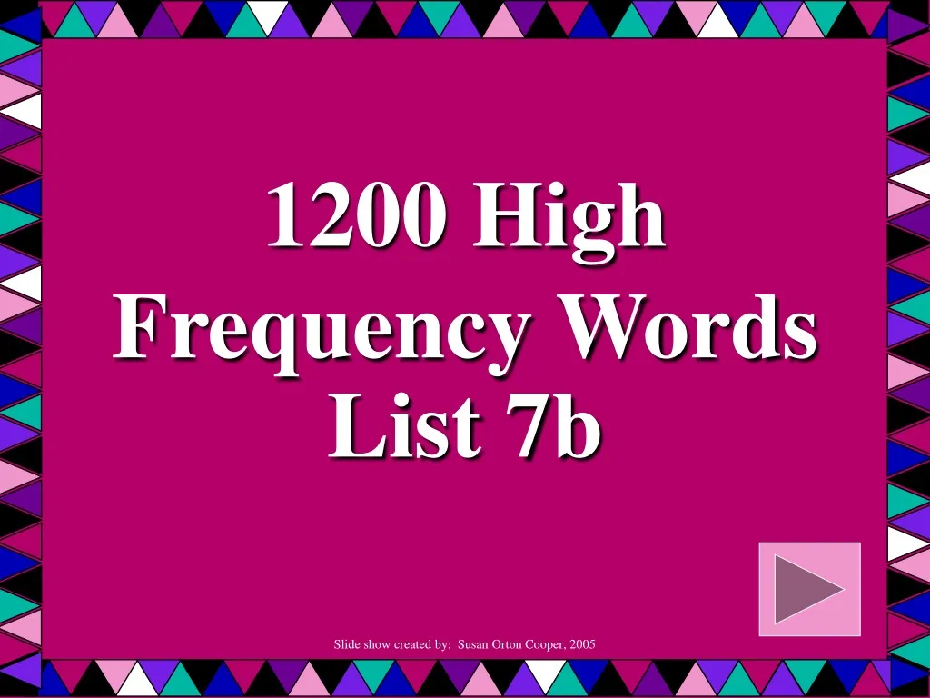 1200 high frequency words