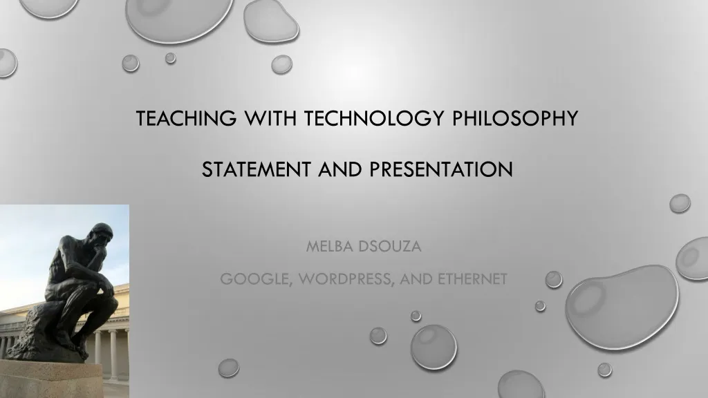 teaching with technology philosophy statement and presentation
