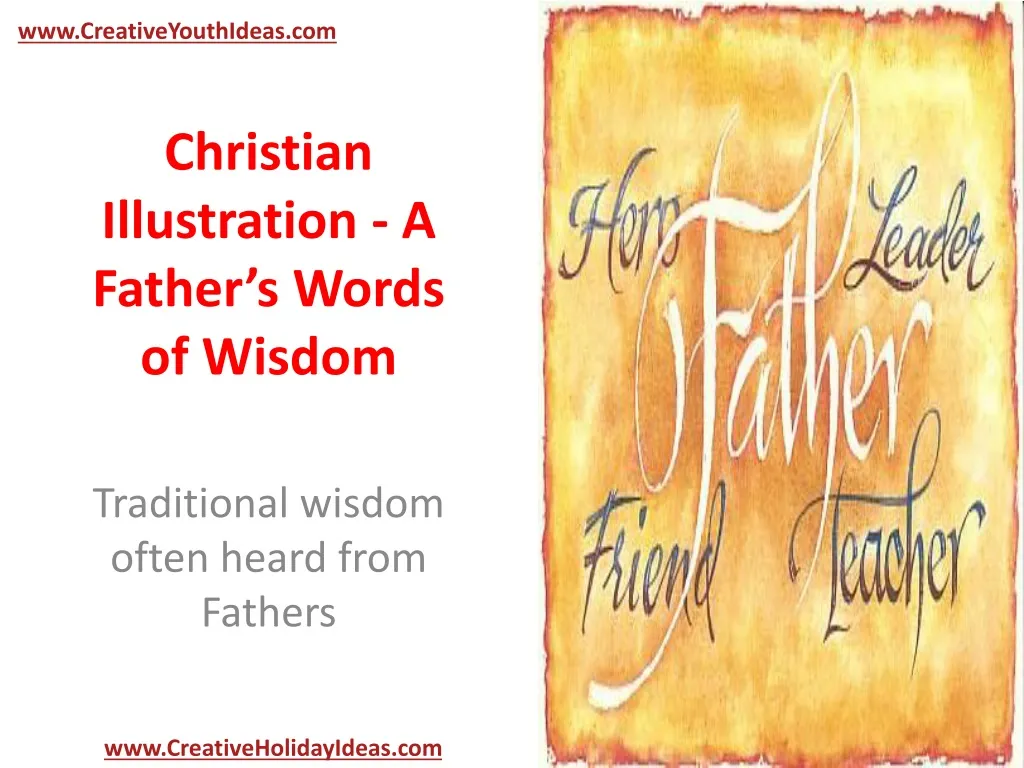 christian illustration a father s words of wisdom