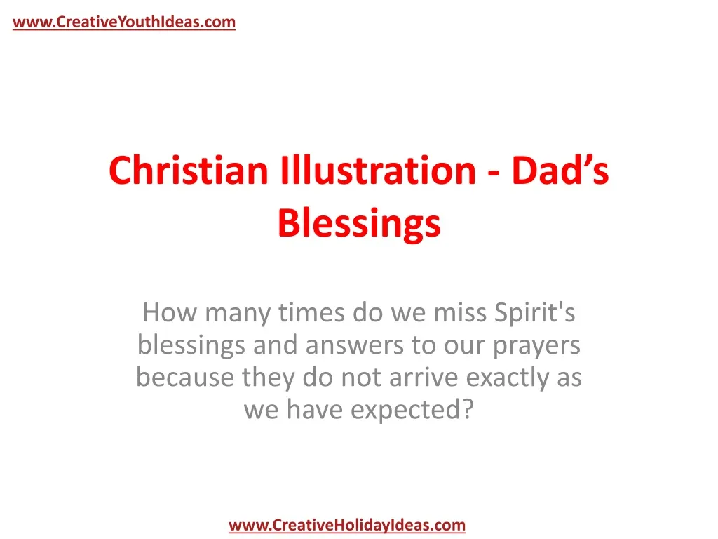 christian illustration dad s blessings