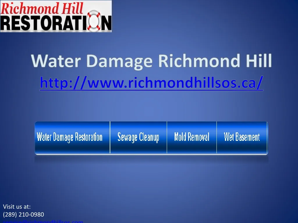 water damage richmond hill http