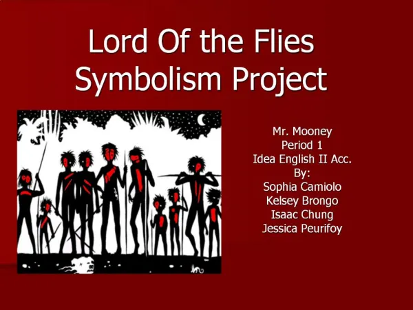 Lord Of the Flies Symbolism Project