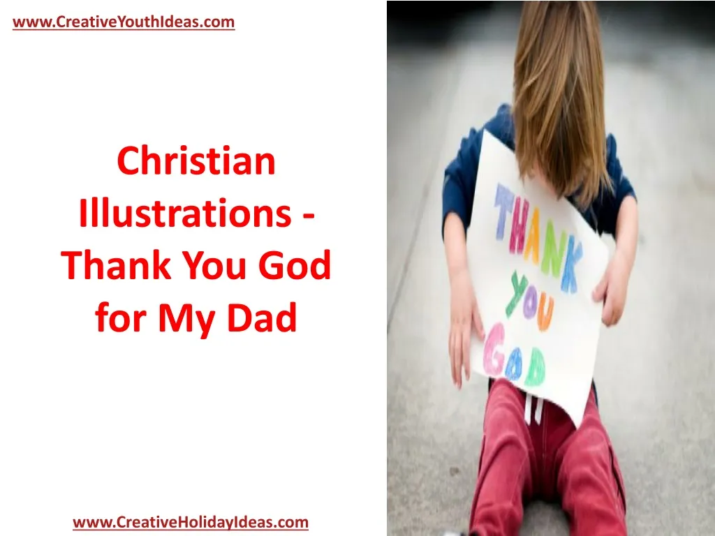 christian illustrations thank you god for my dad