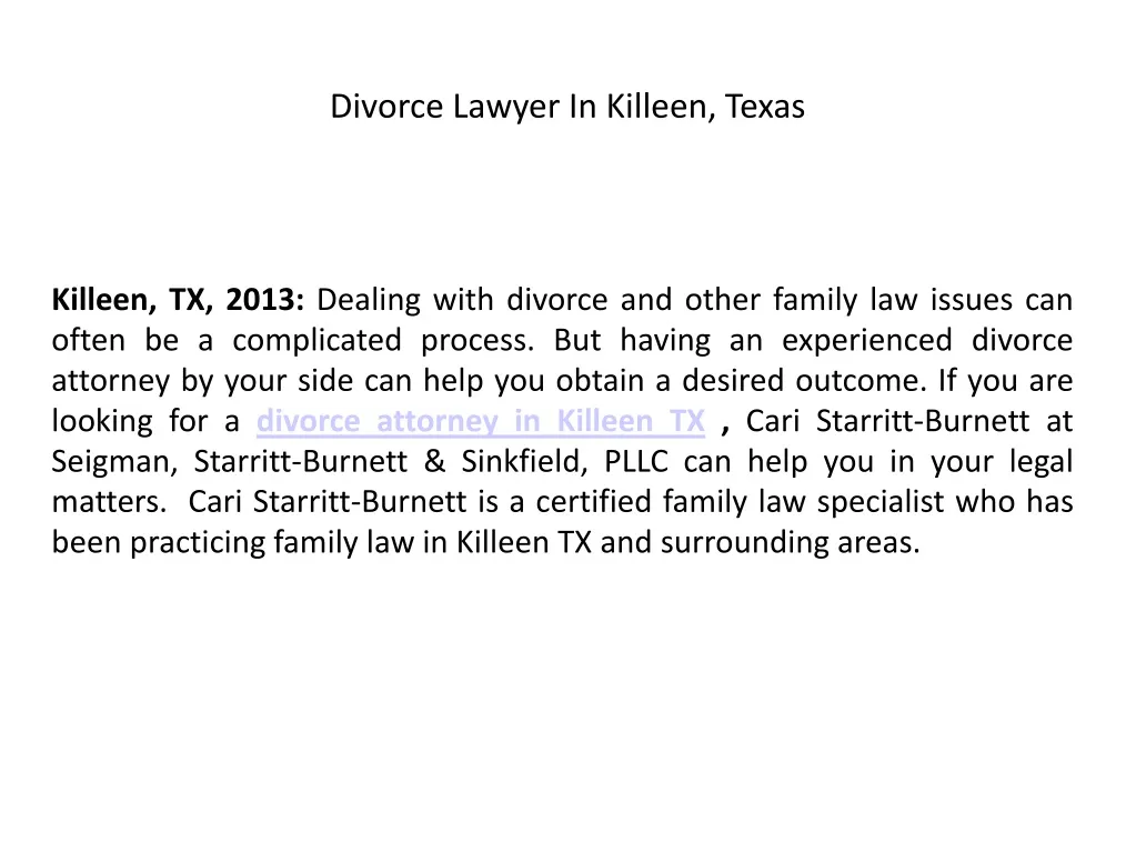 divorce lawyer in killeen texas