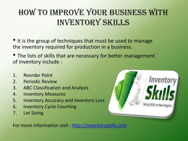 Need of Inventory Management Skills