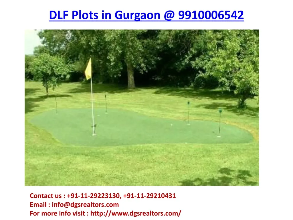 dlf plots in gurgaon @ 9910006542