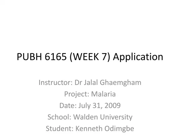 PUBH 6165 (WEEK 7) Application