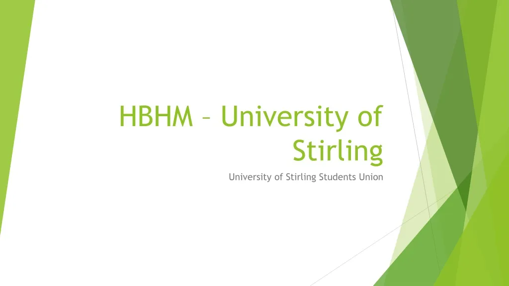 hbhm university of stirling