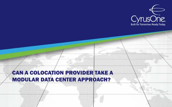 Can a Colocation Provider take a Modular Data Center Approac